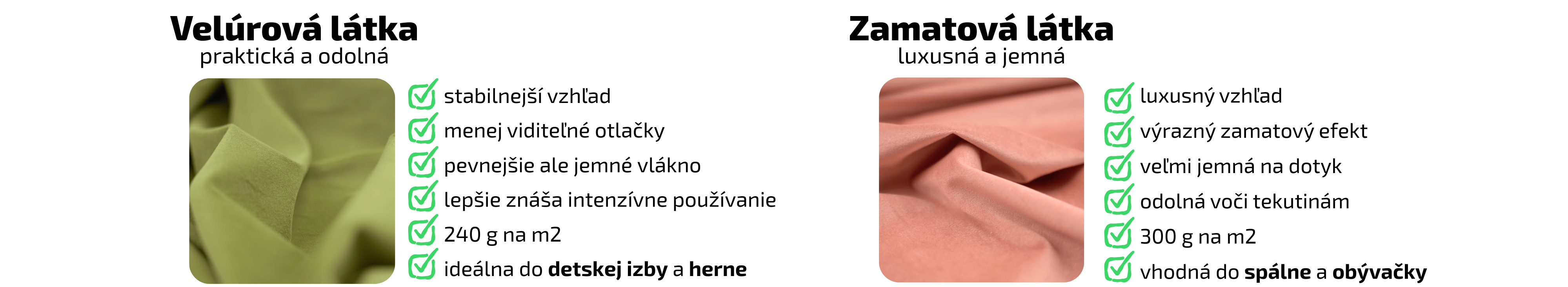 čalúnené panely, rozdiel medzi velúrovou a zamatovou látkou desktop